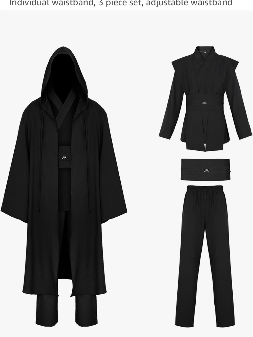 Men's Tunic Hooded Set Adult Cosplay Halloween Robe Costume